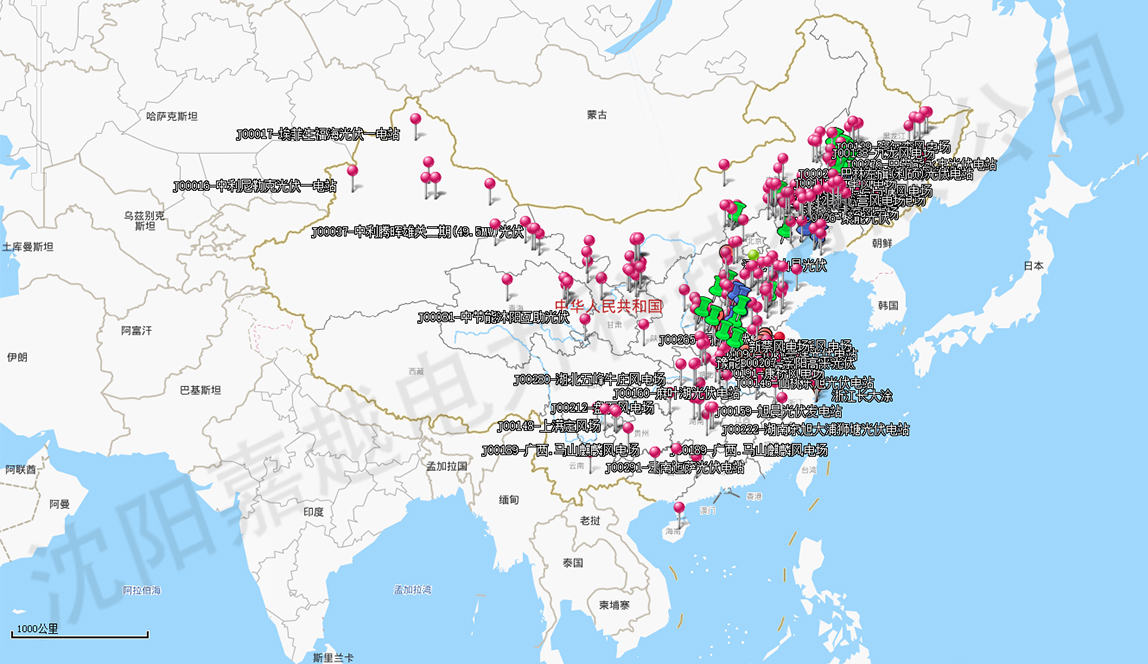 重点项目分布图